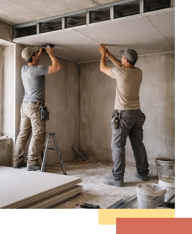 Короб из гипсокартона на потолке под ключ в Климовске