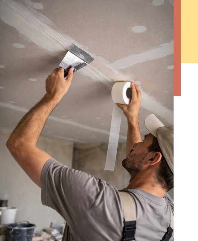 Обработка швов потолка ГКЛ в Климовске от 7596 руб. под ключ | ОТДЕЛОЧНИК-Клс