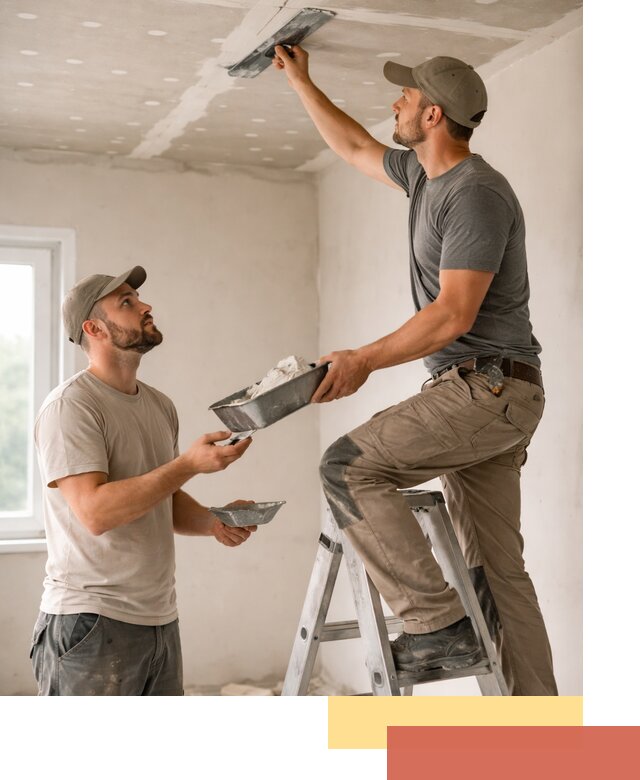 Шпаклевка потолка из гипсокартона в Климовске качественно и быстро