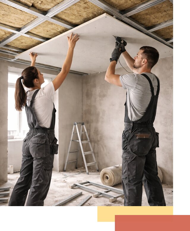 Звукоизоляция потолка из ГКЛ в Климовске профессионально и надежно