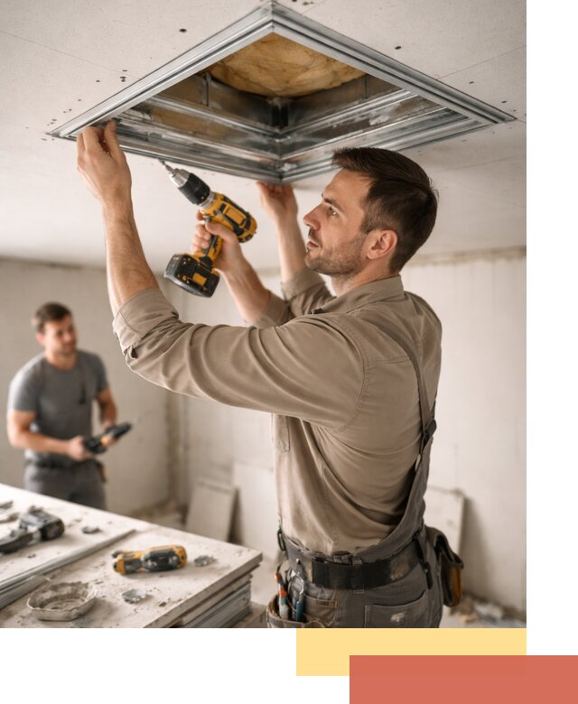 Монтаж люка в потолок из ГКЛ в Климовске