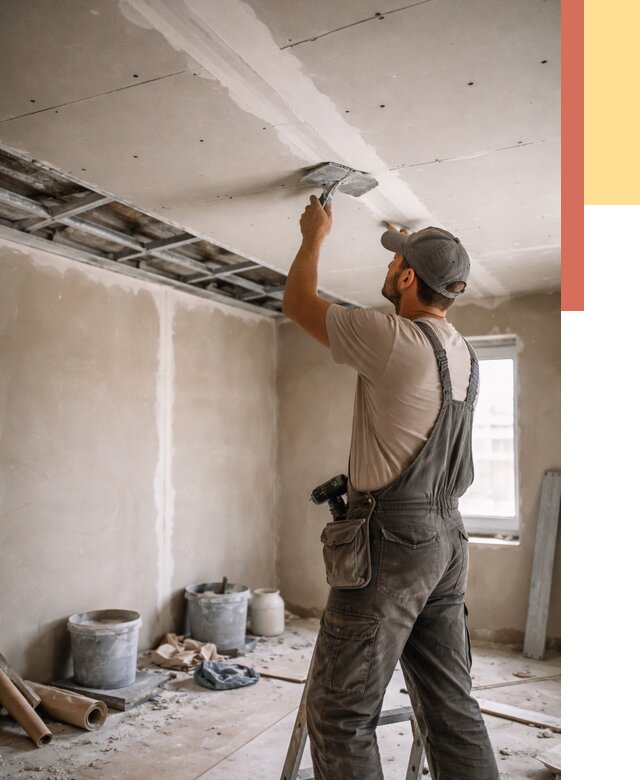 Ремонт потолка из гипсокартона в Климовске от 658 руб./м² — быстро и недорого | ОТДЕЛОЧНИК-Клс