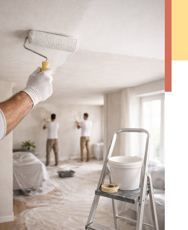 Покраска потолка акриловой краской в Климовске от 2532 руб. | ОТДЕЛОЧНИК-Клс