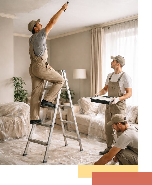 Покраска потолков акриловой краской в Климовске качественно и быстро