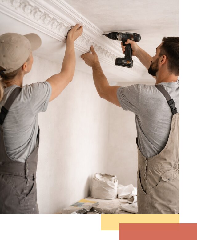 Профессиональный монтаж лепнины на потолок в Климовске