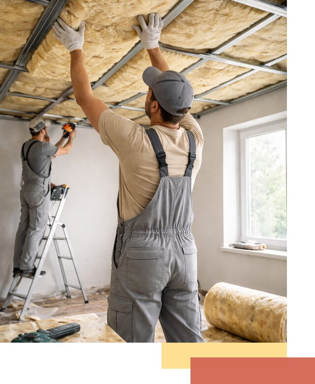 Утепление потолка под ключ в Климовске качественно и быстро