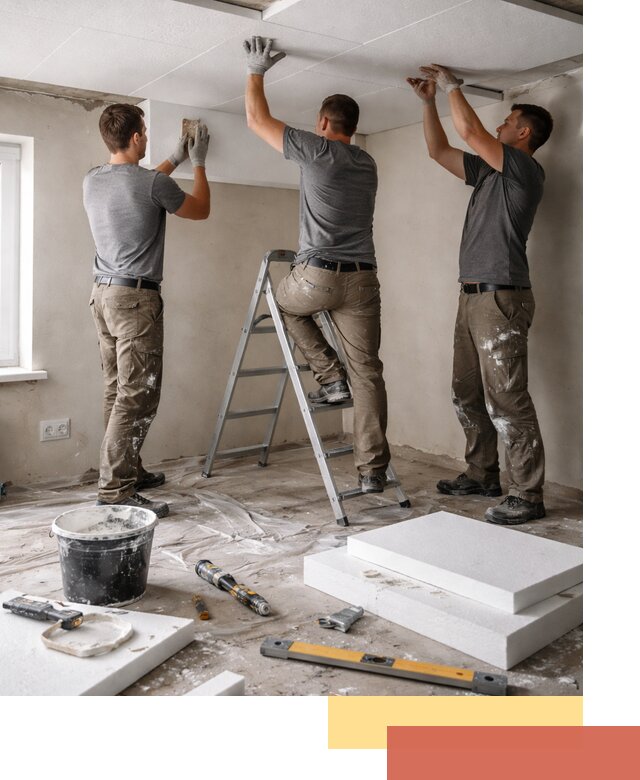 Утепление потолка пенопластом в Климовске быстро и качественно