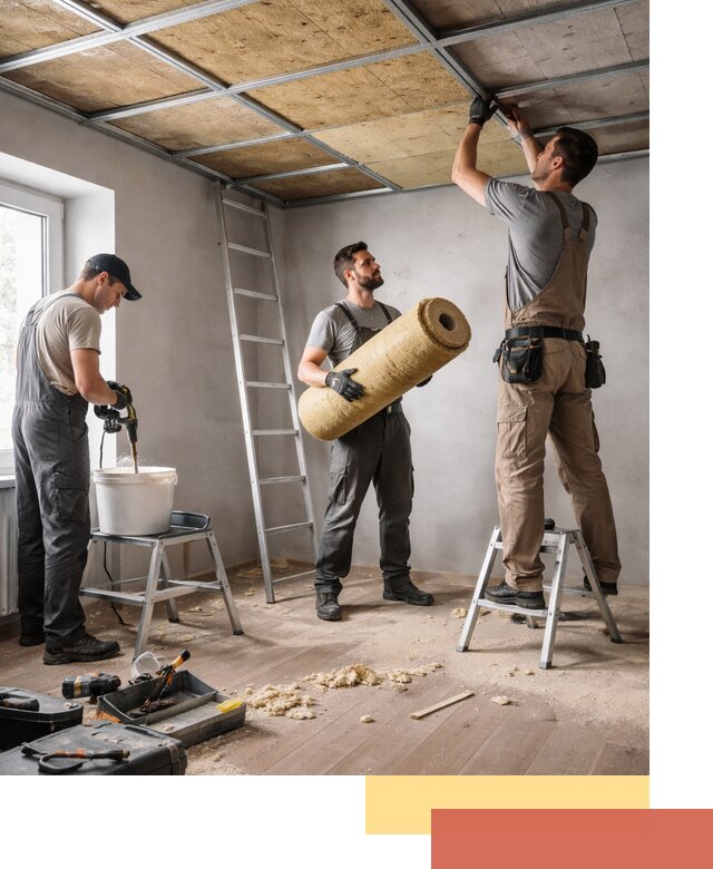 Шумоизоляция потолка в Климовске: профессиональный монтаж и отделка