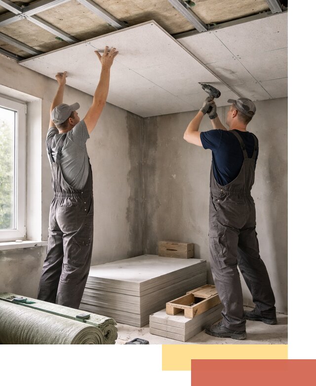 Шумоизоляция потолка панелями ЗИПС в Климовске